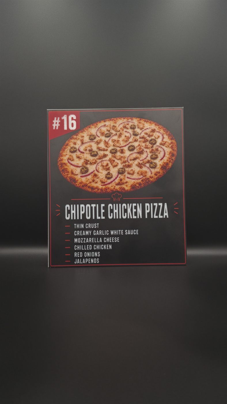 Custom acrylic restaurant menu board by Laser Precision