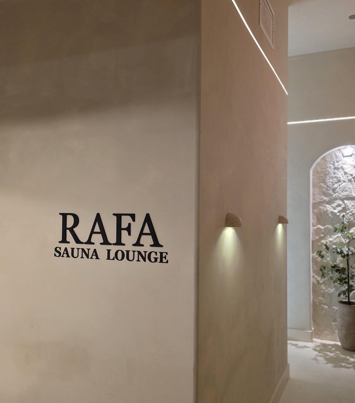 Acrylic Wall Lettering — Rafa Sauna Lounge