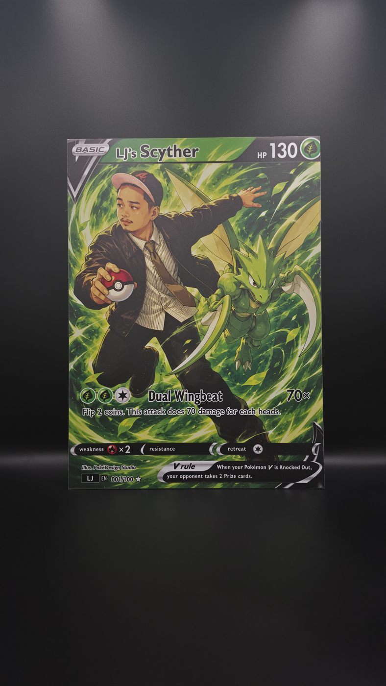 Custom printed Pokemon card by Laser Precision