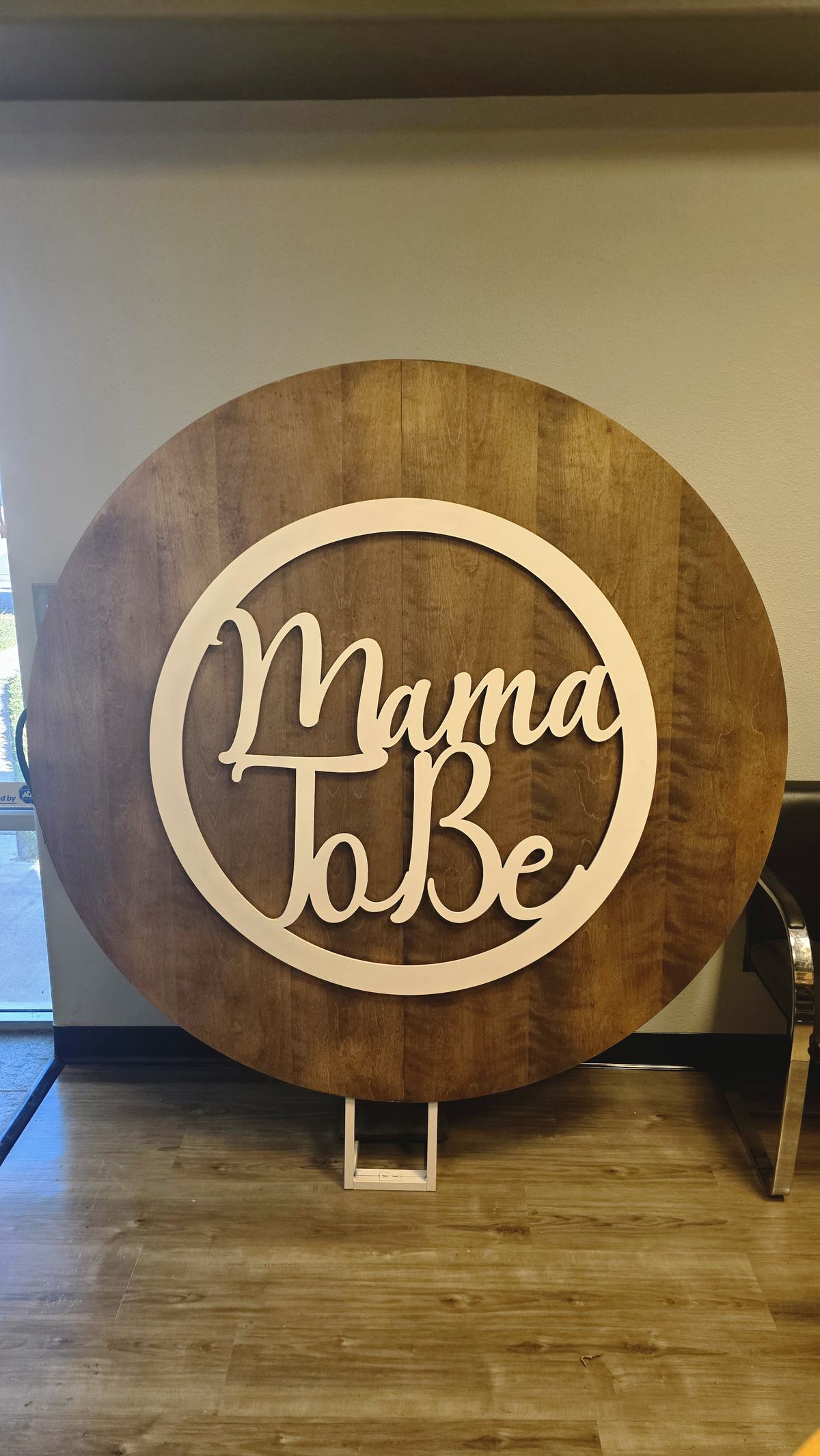 Laser-cut Mama To Be dimensional wood sign by Laser Precision