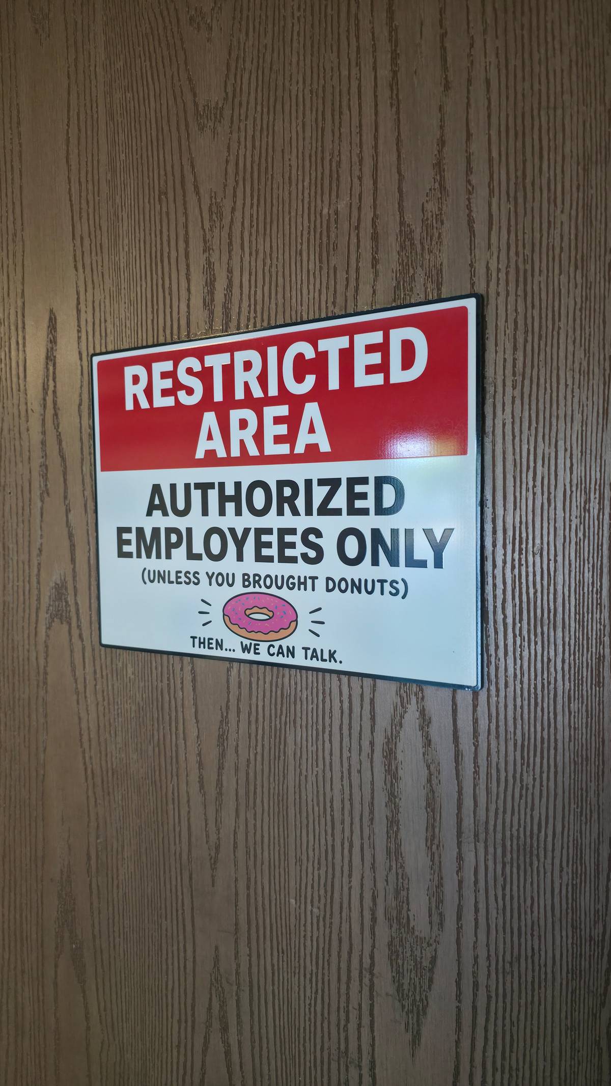 Custom printed Restricted Area sign by Laser Precision